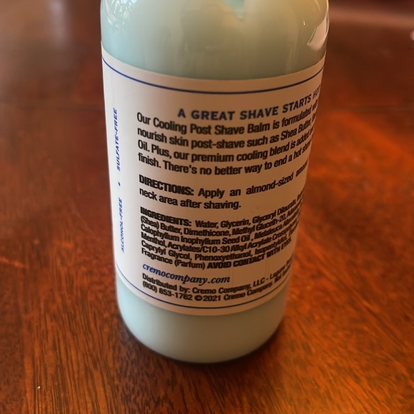 CREMO POST SHAVE COOLING BALM 4OZ New *Free with any purchase of $10+ - Picture 3 of 5